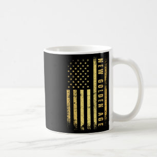 Americas New Golden Age Golden Colour Usa Flag Coffee Mug