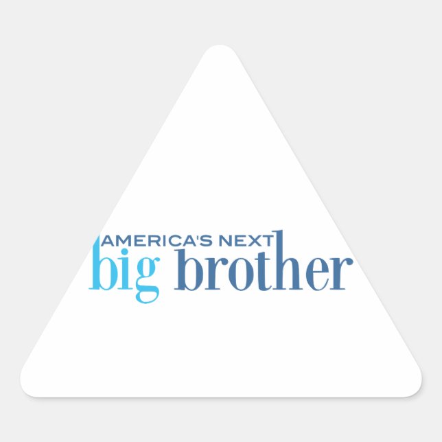 America's Next Big Brother Triangle Sticker (Front)