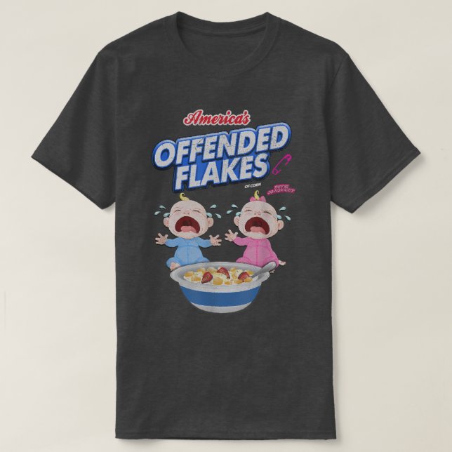 Americas Offended Flakes Funny SnowFlake  T-Shirt (Design Front)