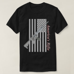 Americas Rifle USA Flag Favorite Rifle Dark Color T-Shirt