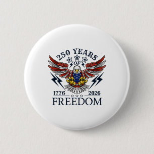 Americas Semi Quincentennial 250th Anniversary Com 6 Cm Round Badge