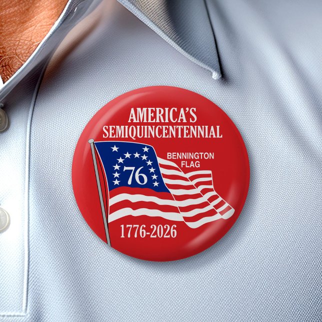America's Semiquincentennial 1776-2026 USA 250 6 Cm Round Badge (Celebrate America's 250th Birthday with a Collectible Button for the 2026 Festivities)