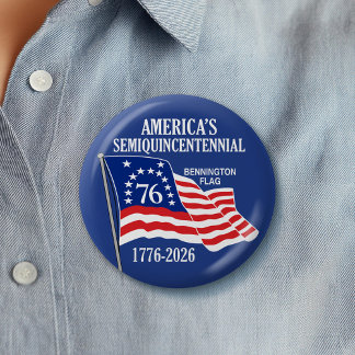 America's Semiquincentennial 1776-2026 USA 250 6 Cm Round Badge