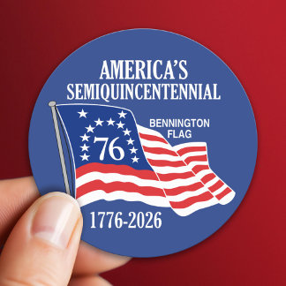 America's Semiquincentennial 1776-2026 USA 250 Classic Round Sticker