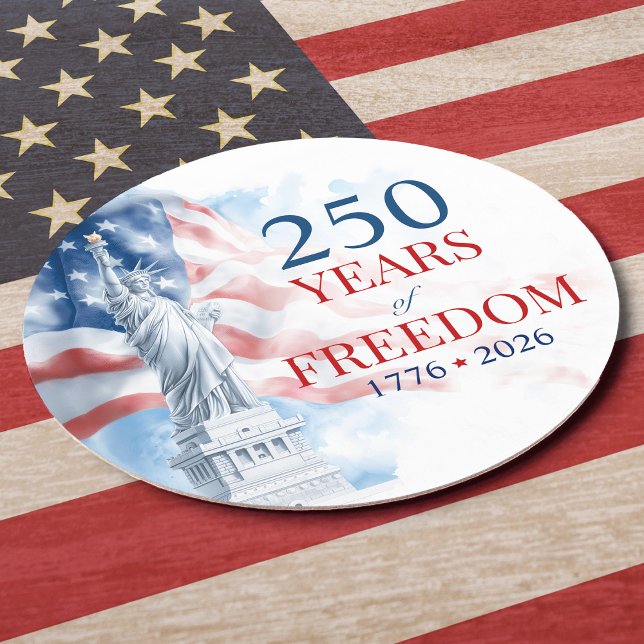 America's Semiquincentennial 250 Years Freedom Round Paper Coaster (Semiquincentennial 250 Years Freedom Round Paper Coaster)