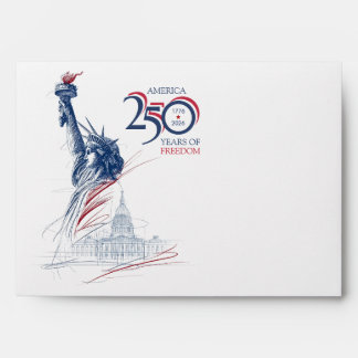 America's Semiquincentennial USA 250 Years Freedom Envelope