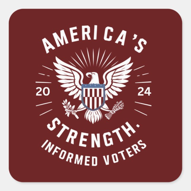 America's Strength Square Sticker (Front)