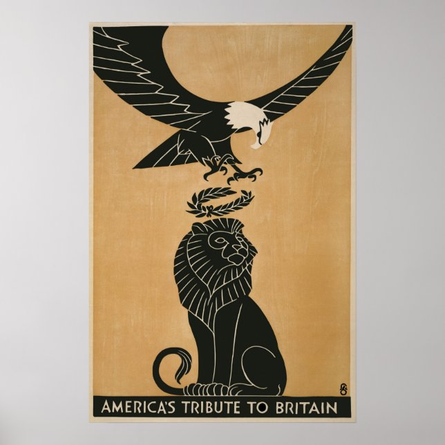 America's Tribute to Britain WWI Poster (Front)