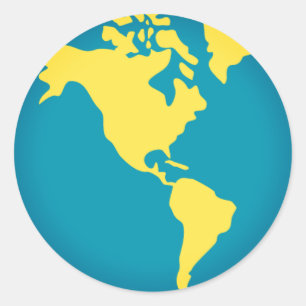 Americas World Emoji Classic Round Sticker