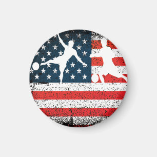Americen Patriot Beach Soccer Magnet