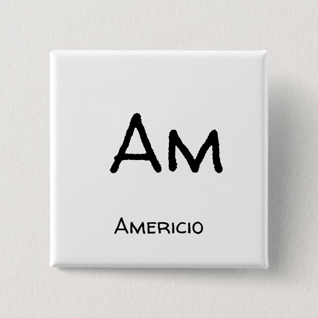 Americio am 15 cm square badge (Front)