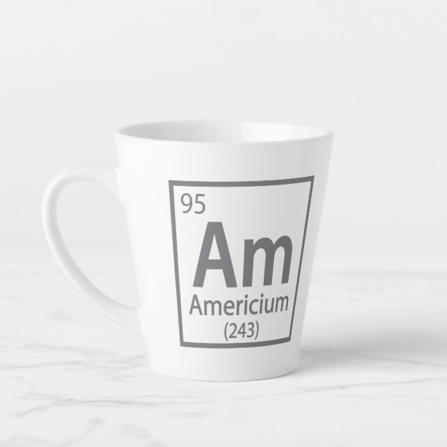 Americium - American Science Periodic Table Latte Mug (Left)