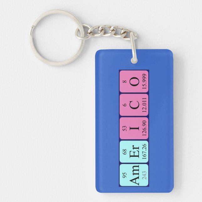 Americo periodic table name keyring (Front)