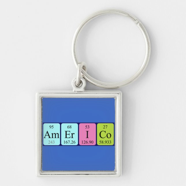 Americo periodic table name keyring (Front)