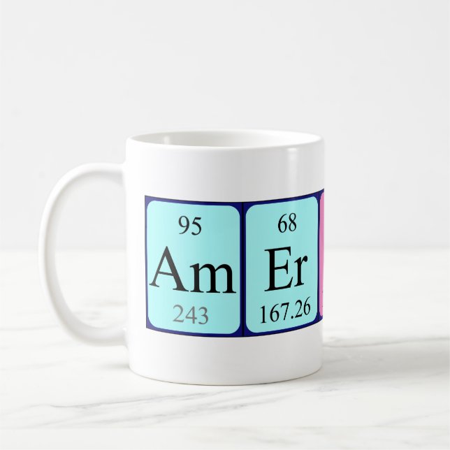 Americo periodic table name mug (Left)