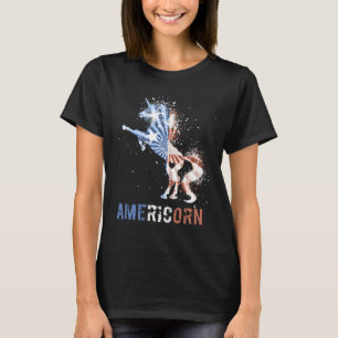 Americorn american flag patriotic unicorn 4th of T-Shirt