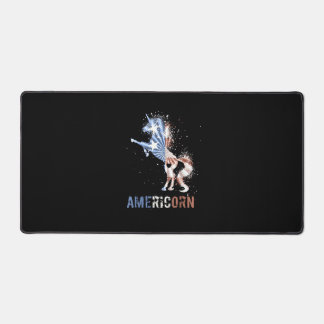 Americorn American Flag Tshirt Patriotic Unicorn 4 Desk Mat