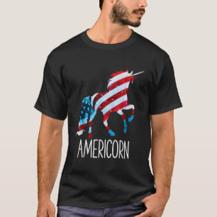 Americorn Unicorn 4th of July T shirt Mericorn Mer