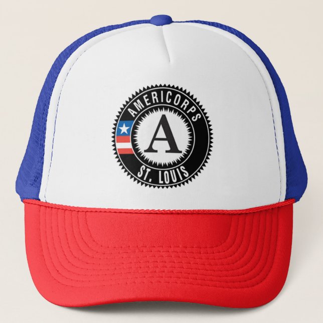 AmeriCorps  St. Louis Trucker Hat - Red/Blue (Front)
