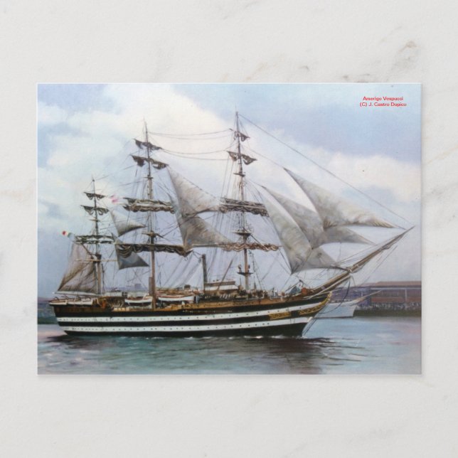 Amerigo Vespucci Postcard (Front)