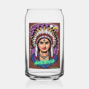 Amerika-Indianer-Leuchtfeuer Farben. Can Glass