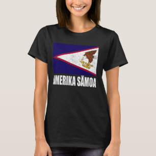 Amerika Samoa Flag Grunge Vintage Souvenir America T-Shirt