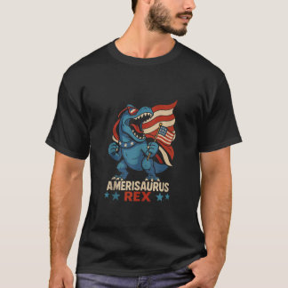 Amerisaurus Rex Funny Patriotic Dinosaur 4th of Ju T-Shirt