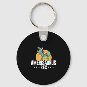 Amerisaurus rex independence america usa 4th of key ring