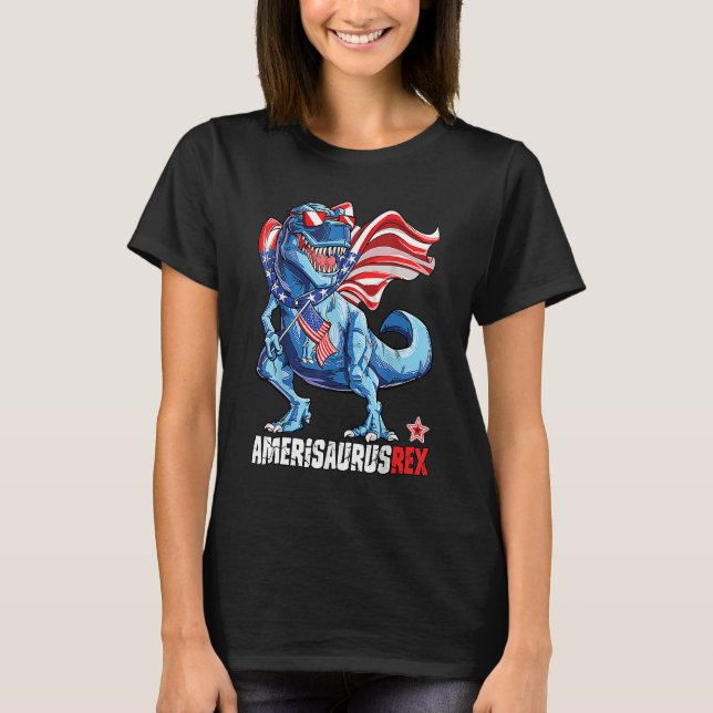 Amerisaurus Rex Independence Day T-Shirt (Front)