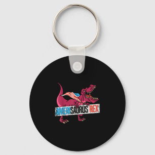 Amerisaurus rex usa america independence 4th of key ring