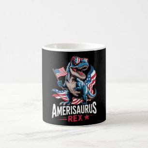 Amerisaurus T Rex Dinosaur 4th Of July US American Coffee Mug