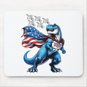 Amerisaurus T-rex Patriotic Boys Girl 4th Of July Mouse Pad