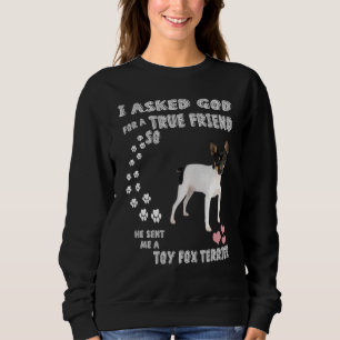 Amertoy Dog  Mum Dad Art, Cute American Toy Fox Te Sweatshirt