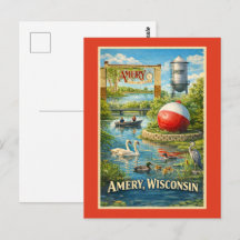 Amery, Wisconsin City of Lakes Souvenir Tumbler