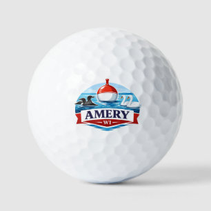 Amery Wisconsin Lake Life Souvenir - Golf Ball