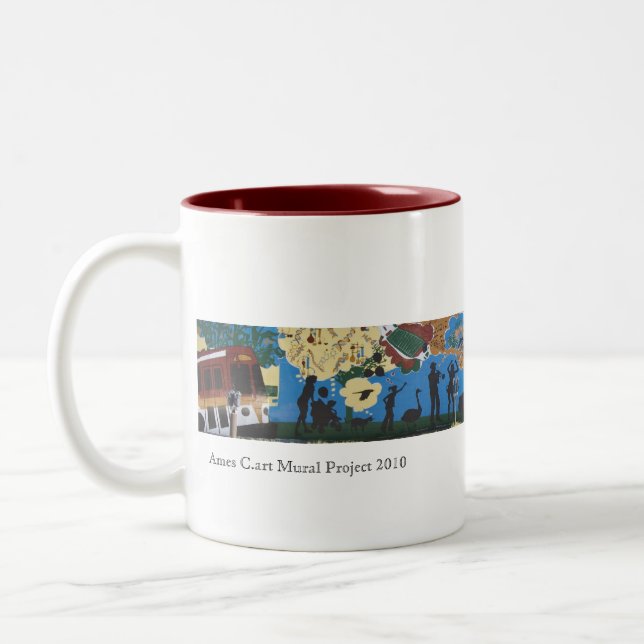 Ames C.art Mural Project 2010 Two-Tone Coffee Mug (Left)