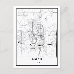 Ames Map Postcard