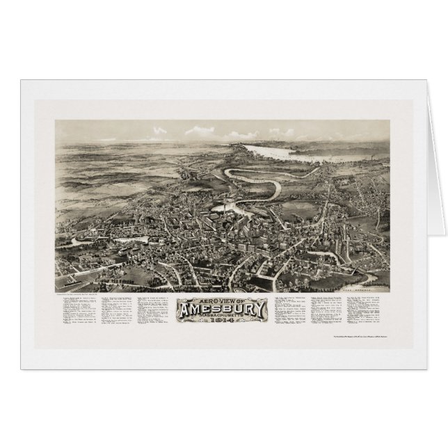 Amesbury, MA Panoramic Map - 1914 (Front Horizontal)