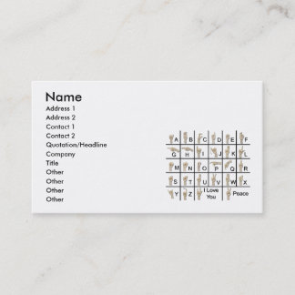 AmeslanAlphabet120710, Name, Address 1, Address... Business Card