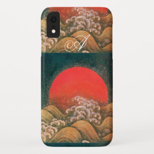 AMETERASU , SUN GODDESS red brown black iPhone XR Case