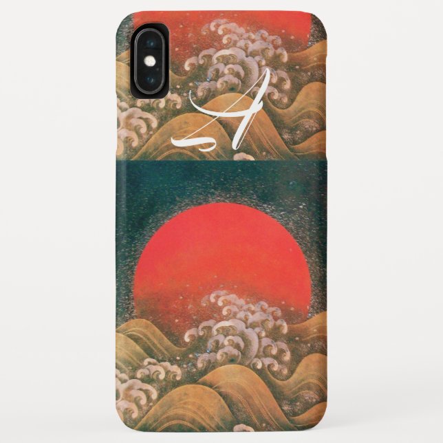 AMETERASU , SUN GODDESS red brown black Case-Mate iPhone Case (Back)