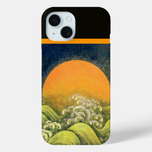 AMETERASU ,SUN GODDESS Yellow Green Black iPhone 15 Case