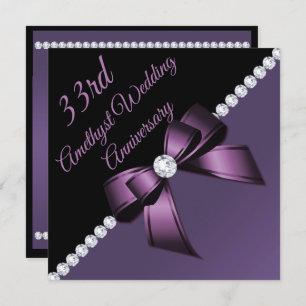 Amethyst 33rd Wedding Anniversary Invitation