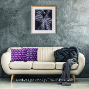 Amethyst Against Midnight Cushion