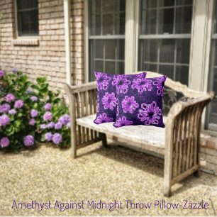 Amethyst Against Midnight Cushion