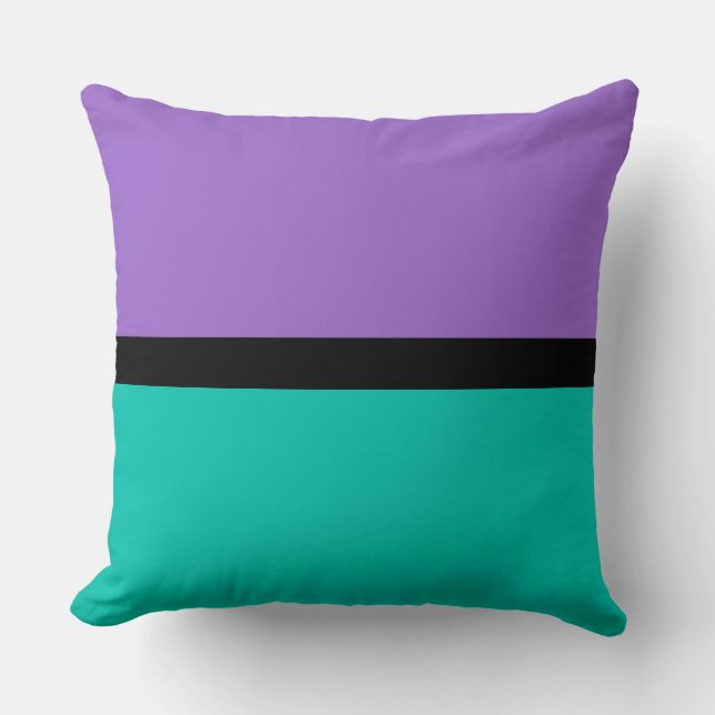 Amethyst & Amazonite Solid Colour Background Cushion (Front)