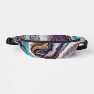 Amethyst and Turquoise Abstract Bum Bags