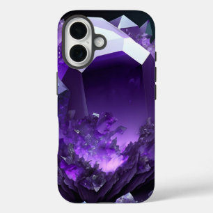 Amethyst Aura Fantasy Rich Purple Crystal iPhone 16 Case