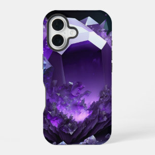 Amethyst Aura Fantasy Rich Purple Crystal iPhone 16 Case