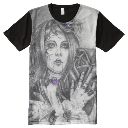 Amethyst Birthstone Broken Doll Mens T-shirt
